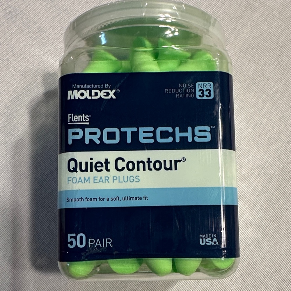 NWT, Sealed Box, Green Foam Ear Plugs - 50 Pair